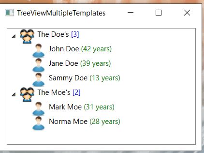 TreeView, data binding and multiple templates